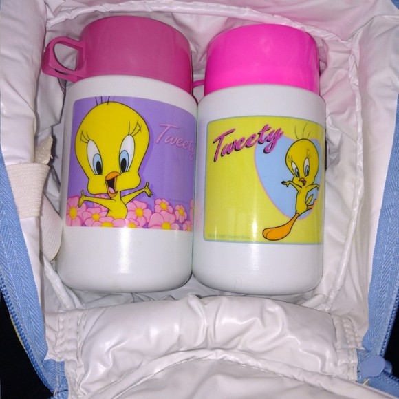 1997 Tweety Bird Thermos Lunch Bag Set Vintage NOS - Picture 7 of 9